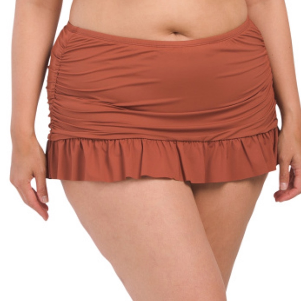 LA BLANCA Plus Ruffled Swimwear Skirt, BRAND NEW!